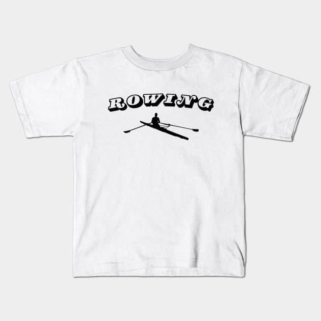 Rowing single Kids T-Shirt by RowingParadise